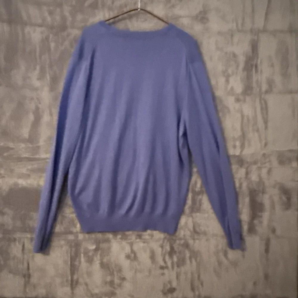 Banana Republic V Neck Sweater Mens Size L Purple‎ Pullover Silk Cashmere Luxury
